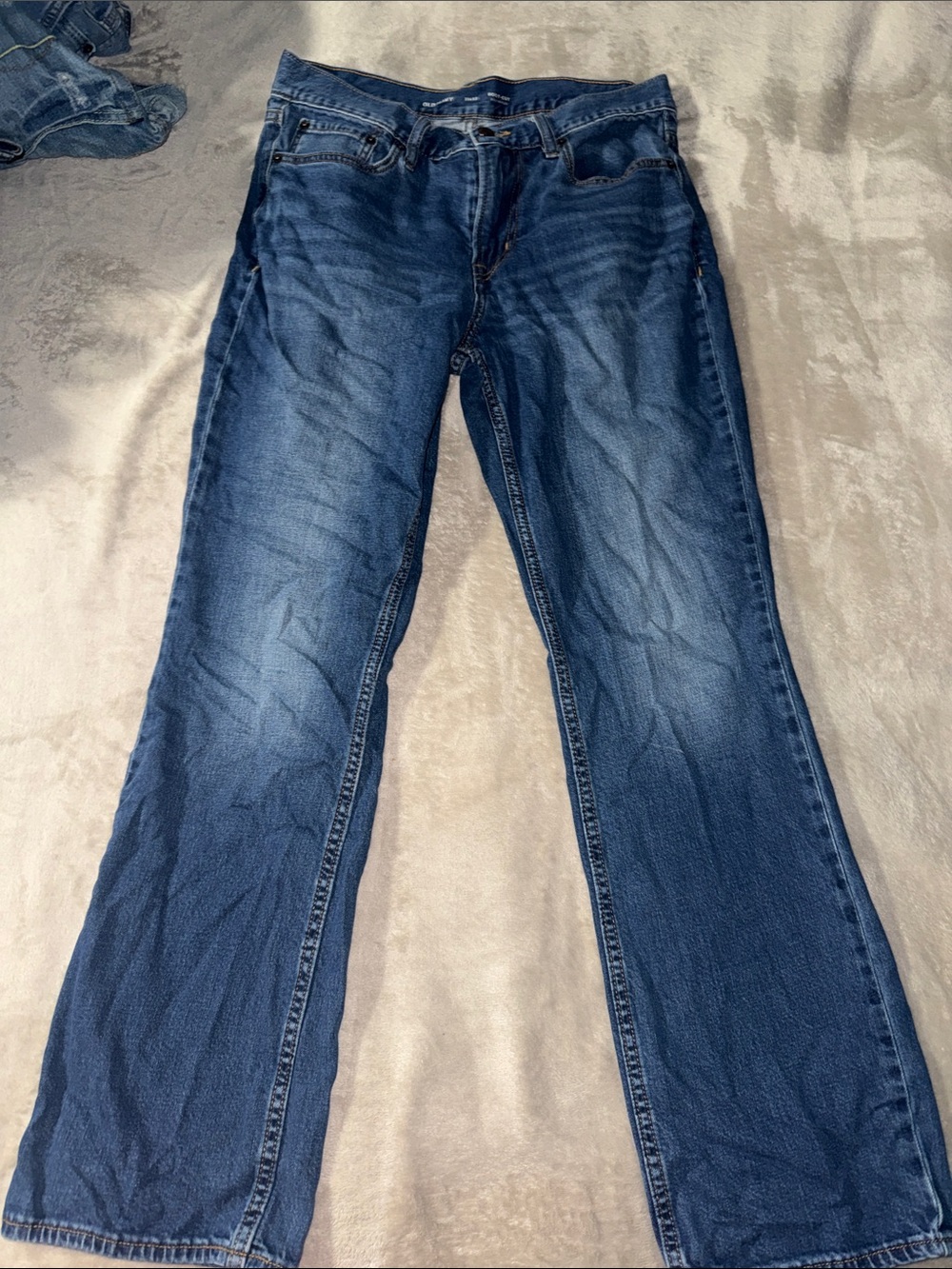 Old Navy Men's Blue Bootcut Jeans with Light Fade
